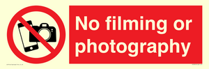 No filming or photography